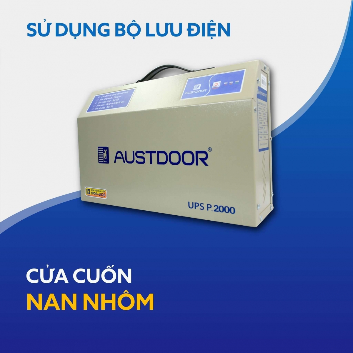 Lưu điện cửa cuốn Austdoor