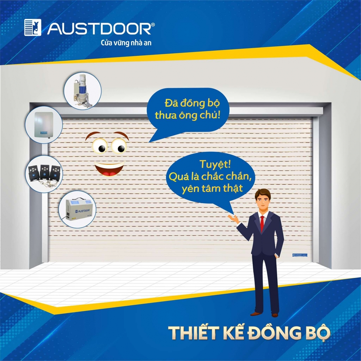 Cửa cuốn Austdoor đồng bộ