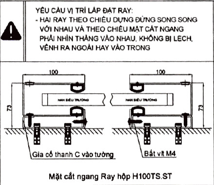 Yêu cầu kỹ thuật lắp đặt ray cửa cuốn